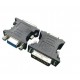 Gembird A-DVI-VGA-BK DVI-A VGA 15-pin Negro, Metálico